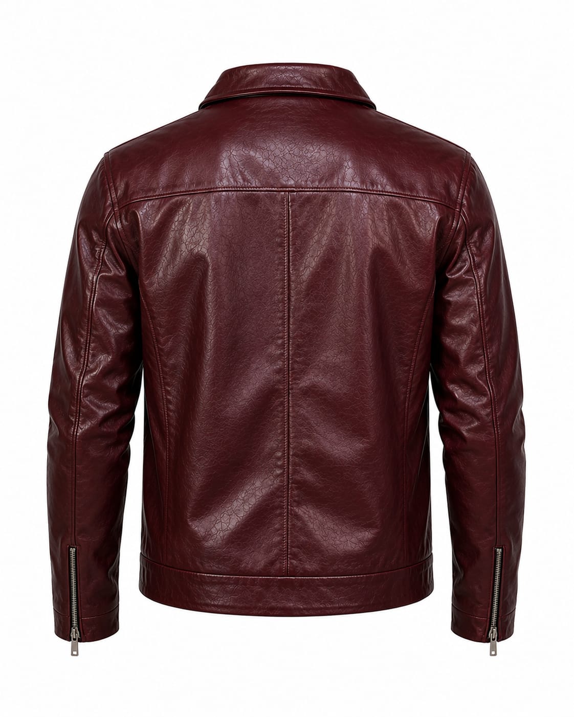 Burgundy Premium Leather Jacket – Vintage Streetwear Collection | Brother Ads