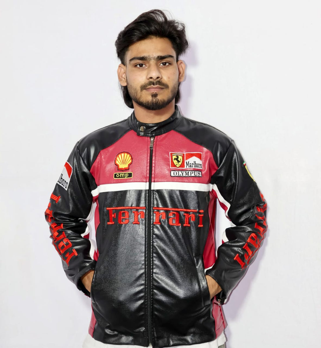 Ferrari Olympus Leather Racing Vintage Jacket