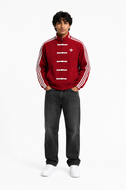 Maroon CNY Jacket for Men & Women | Premium Unisex Chinese New Year Streetwear Jacket – Brother Ads