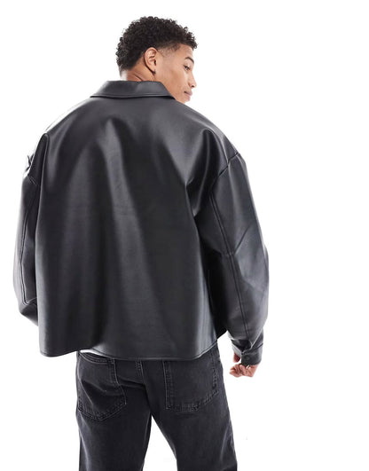 Black Leather Jacket for Men – Premium Vintage Biker Style