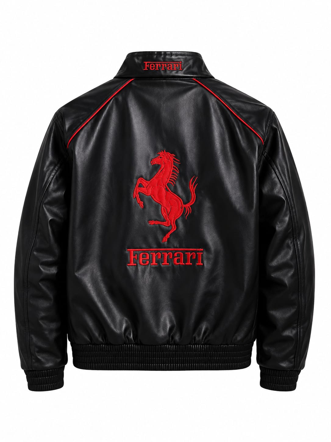 Black & Red Vintage Leather Racing Jacket – Premium Motorsport Jacket | Brother Ads
