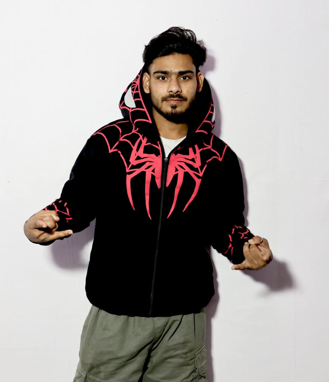 Premium Black Zipper Hoodie for Men & Women | Cotton Fleece Zip-Up Hoodie