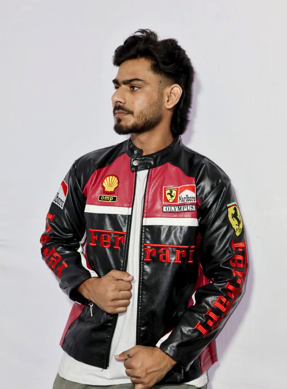 Ferrari Olympus Leather Racing Vintage Jacket