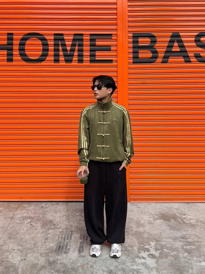 Olive Green CNY Jacket – Premium Sweat Material Streetwear | Brother Ads