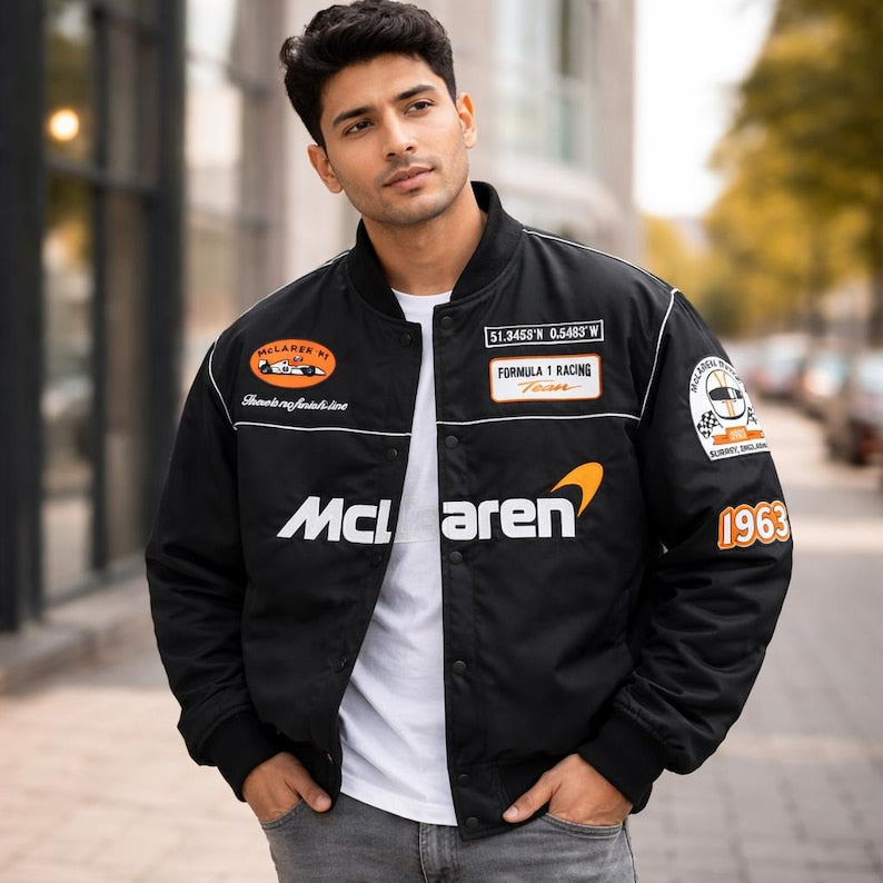 McLaren Vintage Racing Jacket – Premium Motorsport Streetwear | Brother Ads