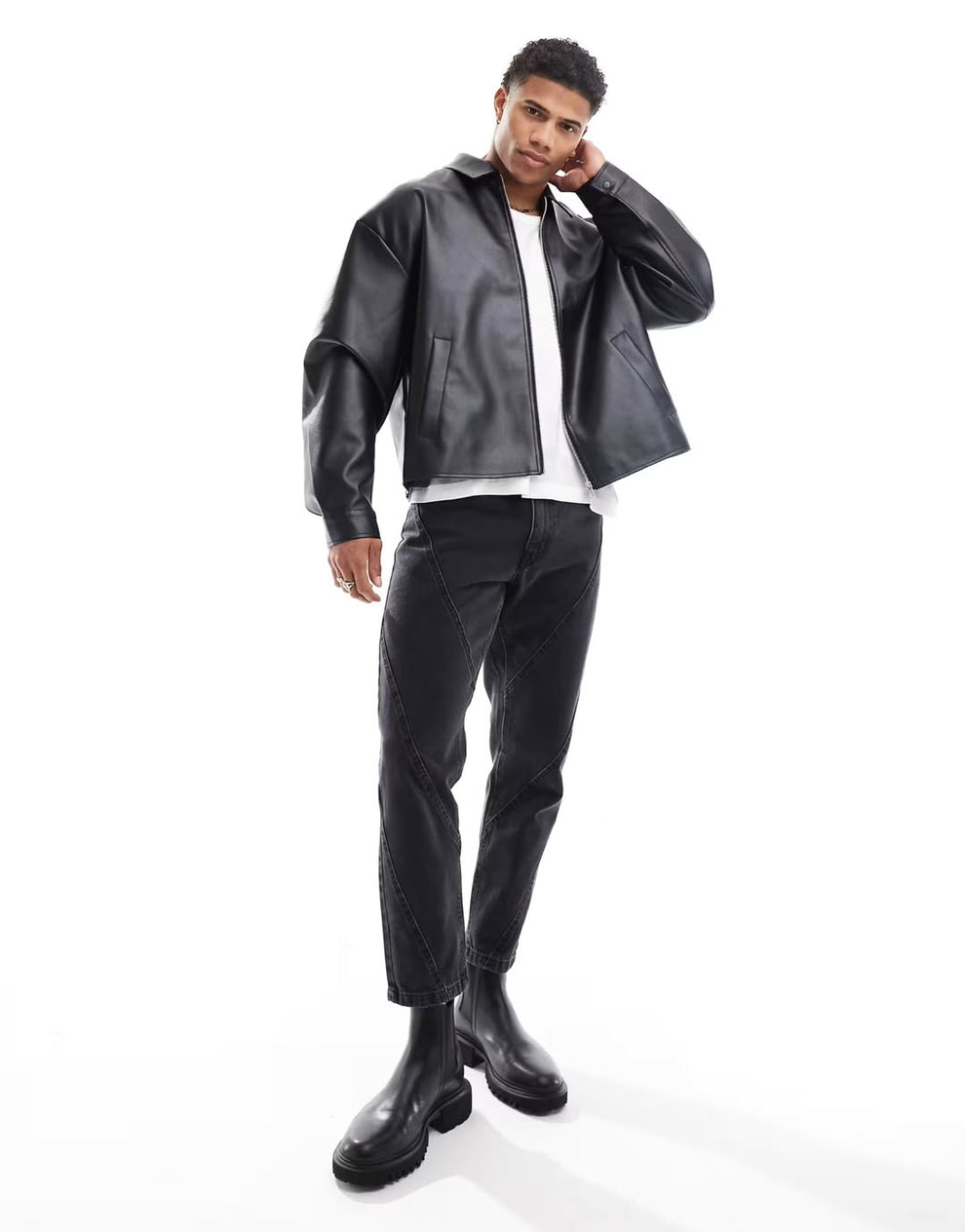 Black Leather Jacket for Men – Premium Vintage Biker Style