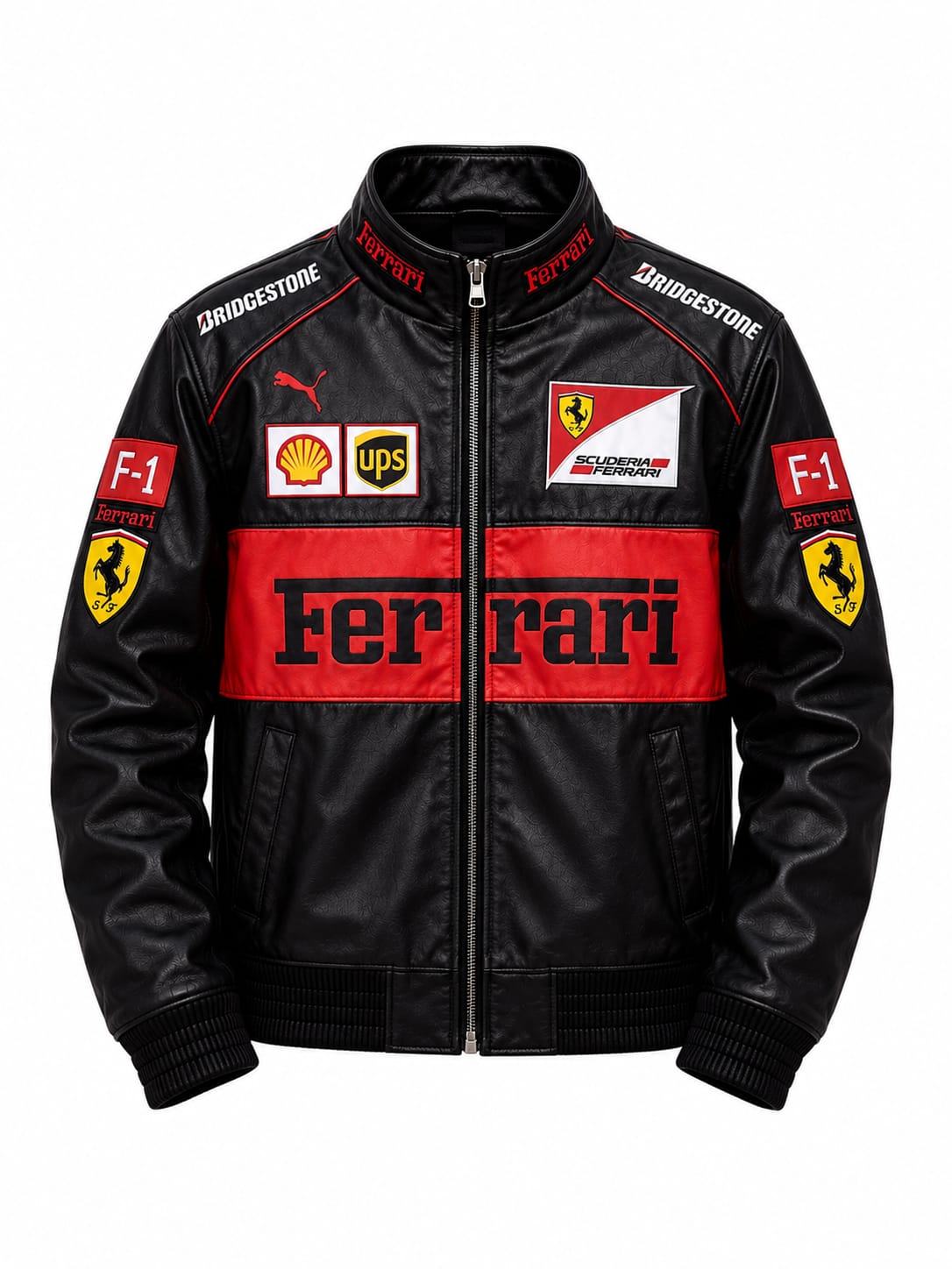 Black & Red Vintage Leather Racing Jacket – Premium Motorsport Jacket | Brother Ads